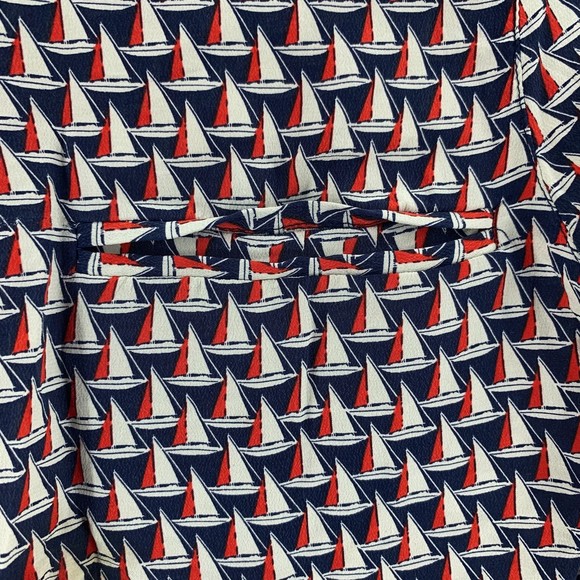 Joie silk sailboat print long sleeve blouse small - Picture 6 of 8